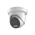 Cámara IP Domo Hikvision, POE, 2.8mm, 4MP, ranura SD hasta 512GB, IR 30m, Smart Hybrid Light, Color Vu, Micrófono, Outdoor/Indoor, IP67