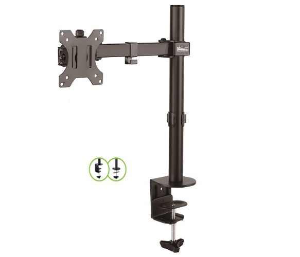 Soporte de mesa KLIP XTREME para 1 Monitor, 13" a 32", Rotación 360°, Máx 17.6Lbs