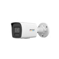 Cámara IP Bullet Hikvision POE, 2.8mm, 4MP, 30m, Smart Hybrid Light, Color Vu, Micrófono, IP67, Metal/Plástico