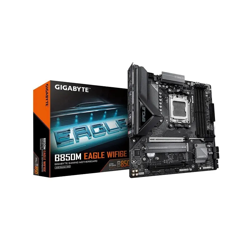 Tarjeta Madre GIGABYTE B850M EAGLE WIFI6E, AMD AM5 R9, DDR5 8200MHz, PCIe 5.0, M.2, SATA 6Gb/s, HDMI, DisplayPort, M-ATX