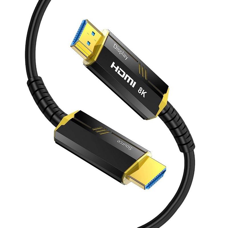 Cable HDMI de Fibra Optica UHD 8K 60Hz, de 10 Metros, Macho - Macho