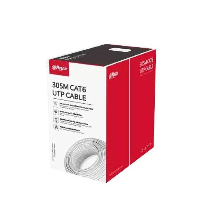Caja de Cable UTP Cat6 DAHUA, 1000 Pies, Blanco, para interiores, 100% Cobre, 24 AWG