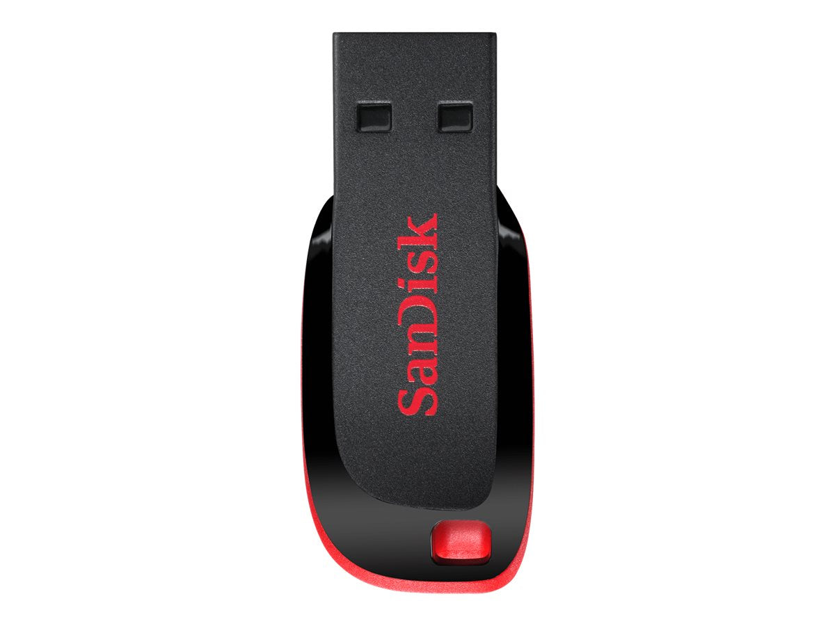 SanDisk Cruzer Blade - Unidad flash USB - 128 GB - USB - negro, rojo