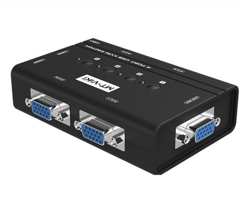 Switch Manual KVM MT-VIKI de 4 puertos, VGA y USB