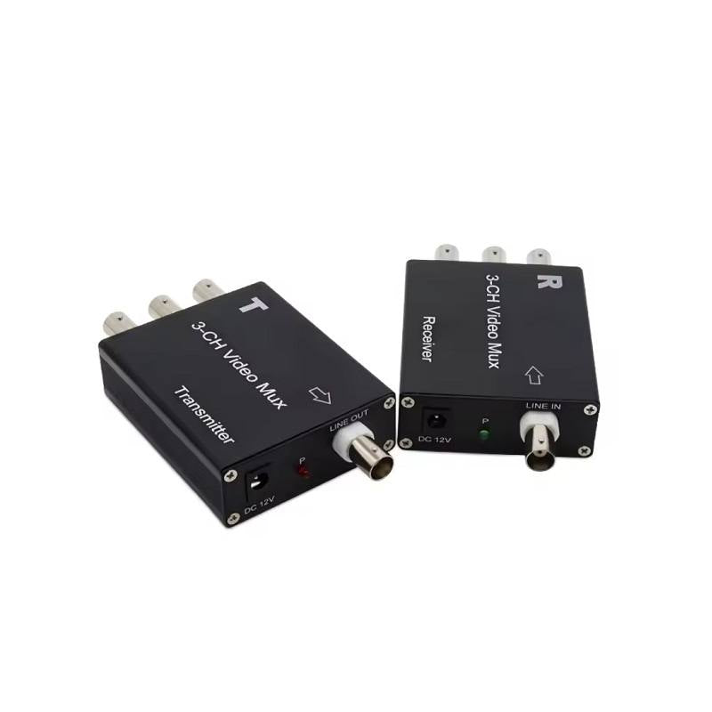 Extensor BNC, Multiplexor de video análogo de 3 canales, hasta 400M, DC12V