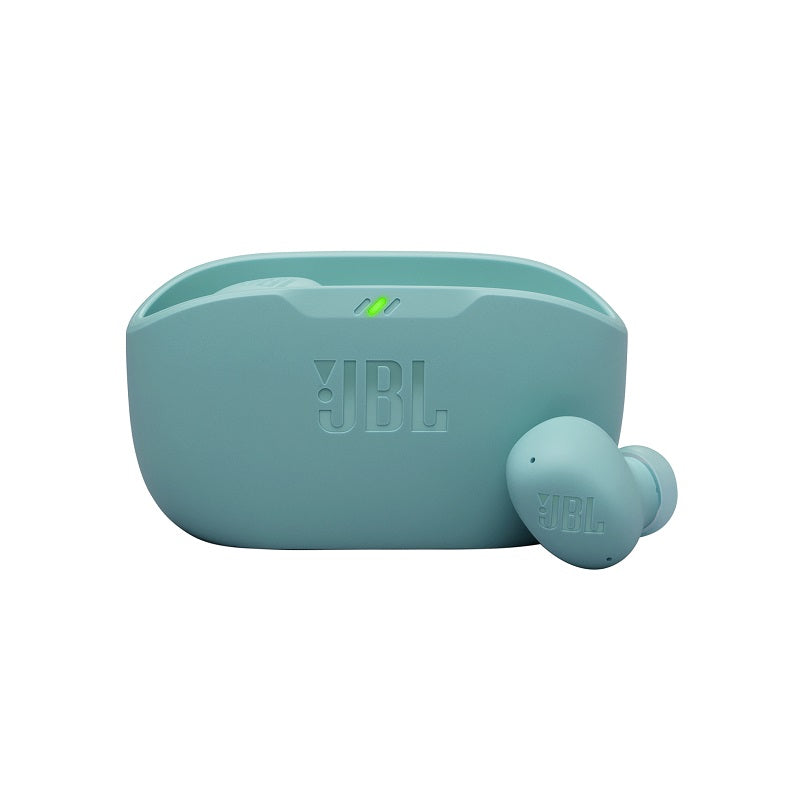 Audífonos JBL Vibe Buds 2, Con estuche de carga, Estéreo, conexión inalámbrica Bluetooth 5.3, IP54, Azul