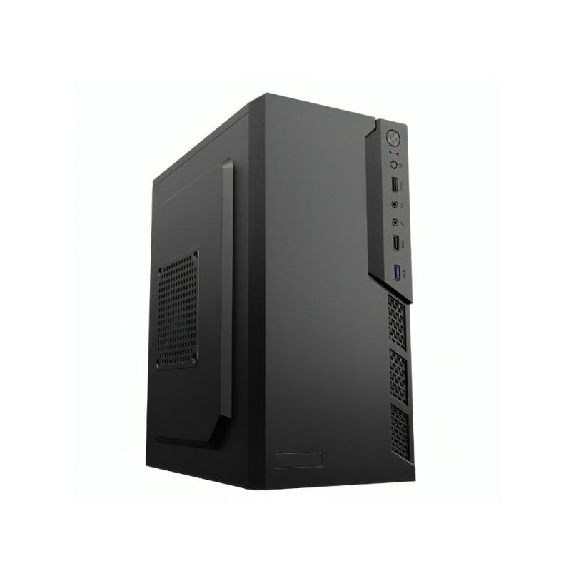 Gabinete CM23KTRA001C, Micro ATX, 2x Audio, U3, Fuente 600W, Color negro