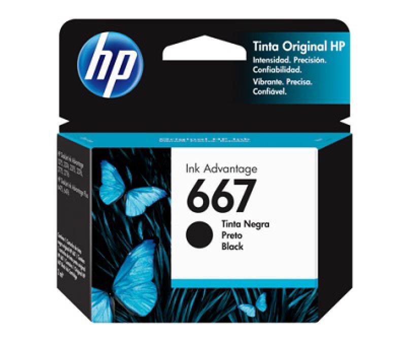 Cartucho de tinta HP Ink Advantage 667 Negro, 3YM79AL