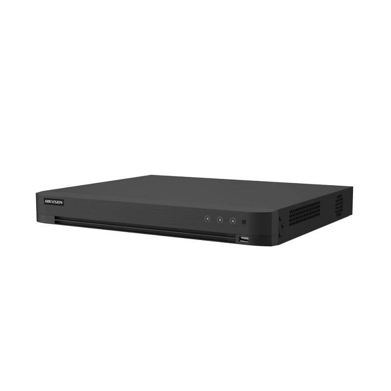DVR Hikvision TURBO HD H.265 32CH, HDTVI/AHD/CVI/CVBS/IP, 1080P / 5 MP LITE, HDMI y VGA, Reco Facial, Hasta 2x12TB