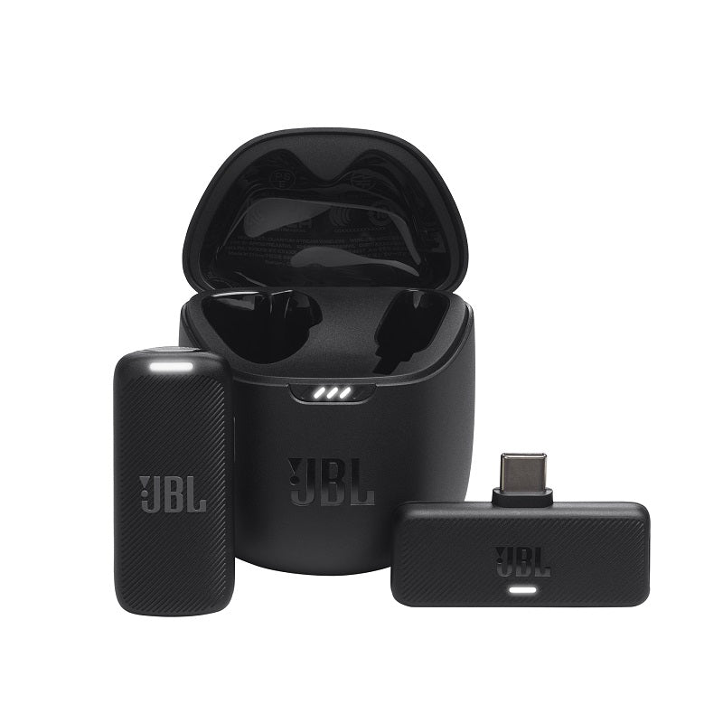 Micrófono JBL Quantum Stream, conexión inalámbrica USB-C dongle 2.4GHz, hasta 100M de alcance, color Negro