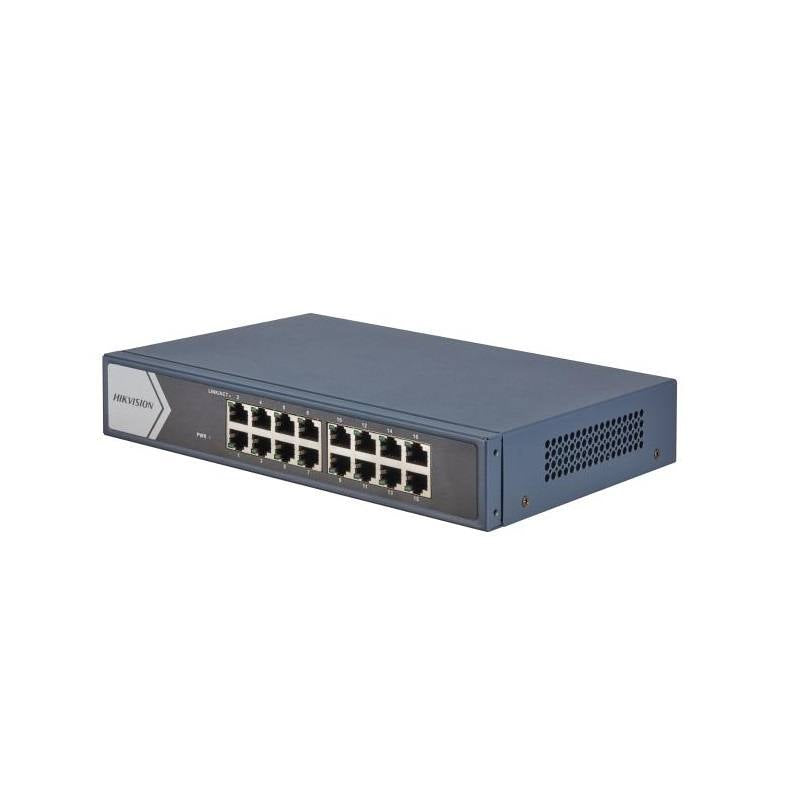 Switch Hikvision DS-3E0516-E, 16 puertos Gigabit, No Administrable