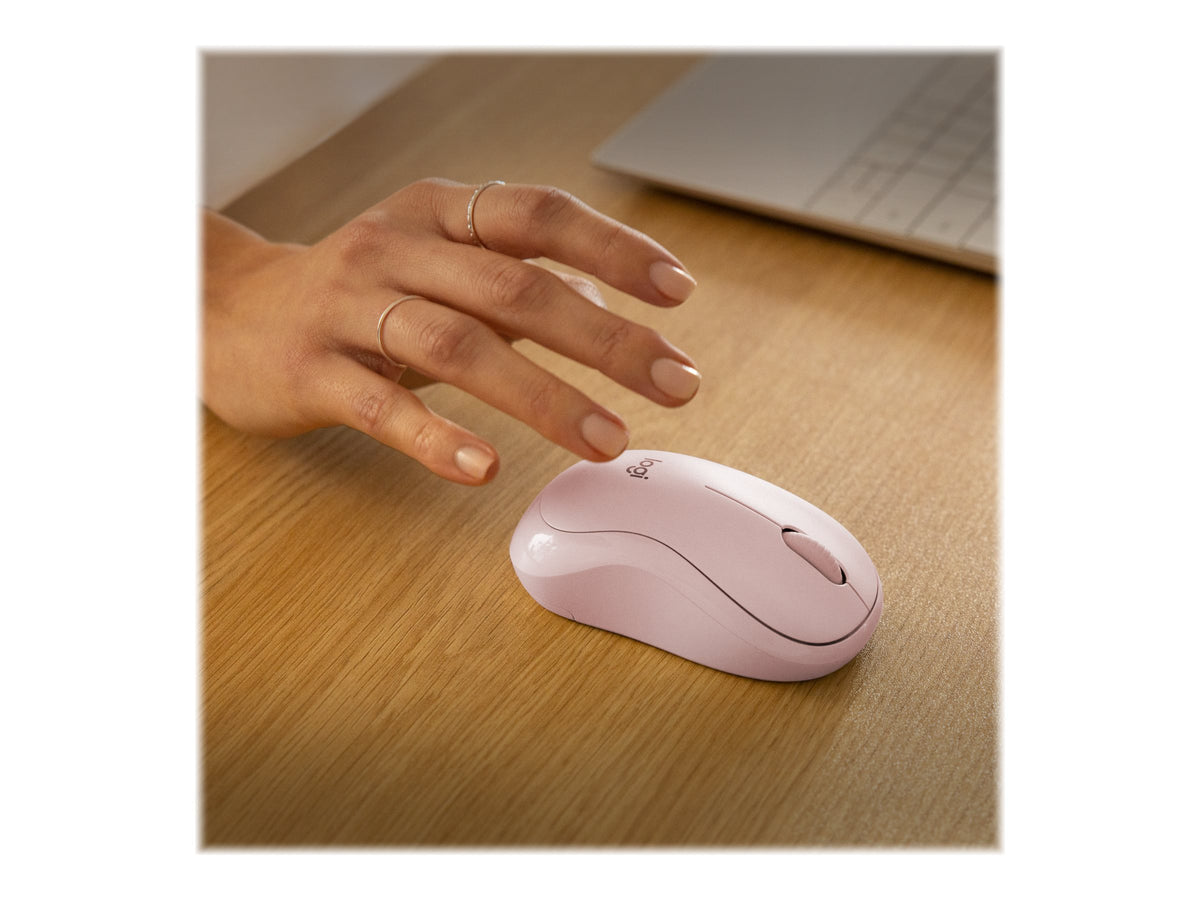 Logitech M240 Silent Bluetooth Mouse, Compact, Portable, Smooth Tracking, Rose - Ratón - 3 botones - inalámbrico - Bluetooth - rosa