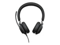Jabra Evolve2 40 SE UC Stereo - Auricular - en oreja - cableado - USB-A - aislamiento de ruido - optimizado para UC