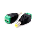 Connector De DC Macho Para CCTV, 5.5x2.1mm con terminal de tornillo, punta color amarillo