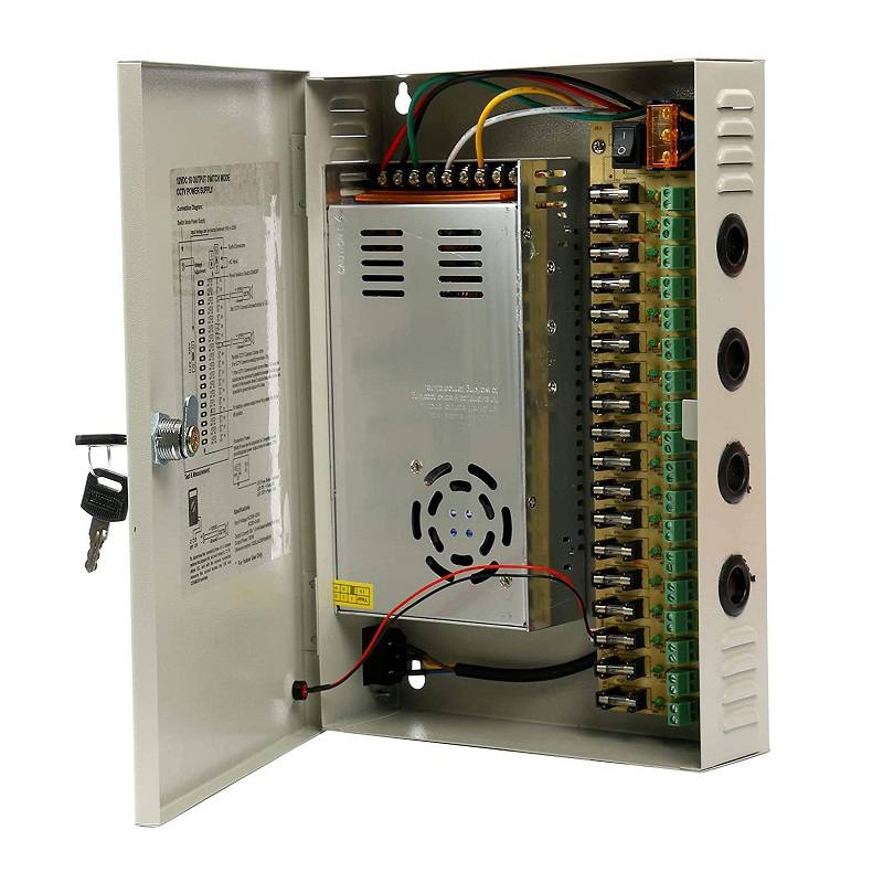 Fuente de Poder Panel de Distribucion de 12V-40A 18 Canales