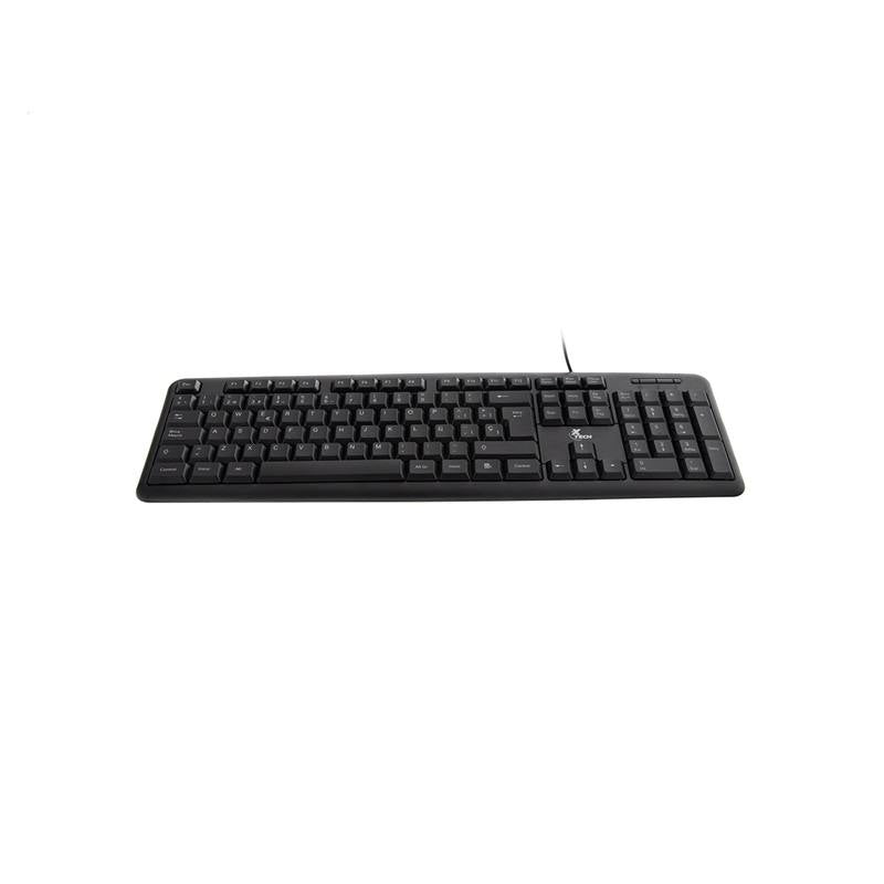 Teclado Xtech XTK-092S, conexión USB, Español, Negro