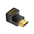 Adaptador HDMI macho a hembra, en forma de L, 90 Grados, hacia abajo