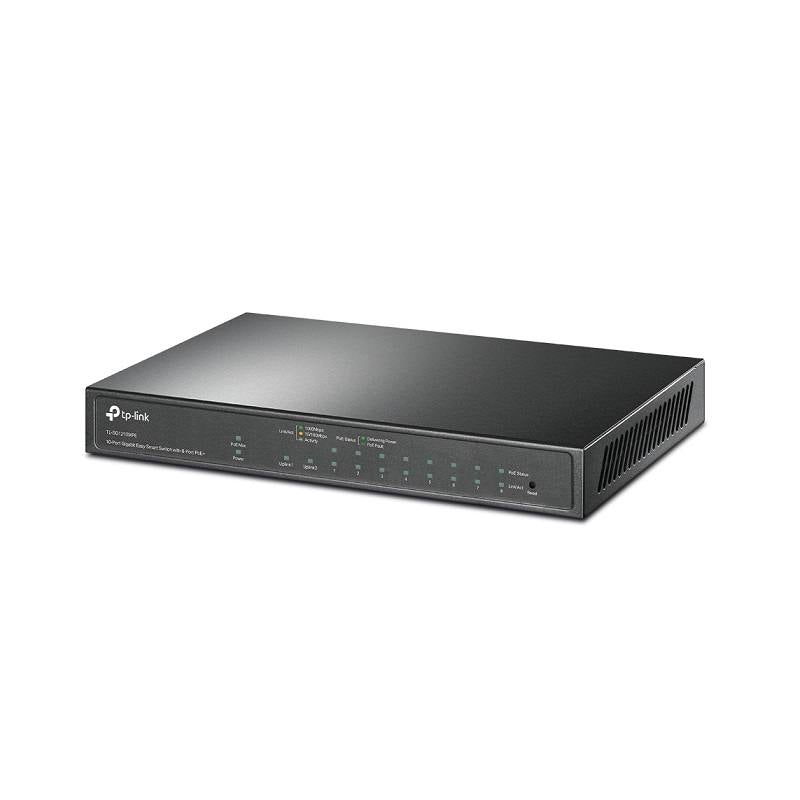 Switch TP-LINK TL-SG1210MPE de 10 Puertos Gigabit, con 8 Puertos PoE+, 1 puerto SFP/RJ45, 123W