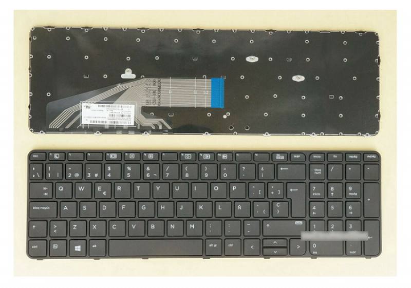 Teclado HP Probook 650 655 450 G2 G3 con marco, sin retroiluminación, en español