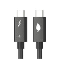 Cable USB 4.0 Tipo C T-VISION PD240W, Macho Macho, 2 Metros, Thunderbolt 4, 5A, 40Gbps, 240W PD, 8K/60HZ, Chip E-Marker, Negro