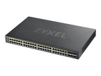 Zyxel GS1920-48HPv2 - Conmutador - inteligente - 48 x 10/100/1000 (PoE+) + 4 x Gigabit SFP combinado + 2 x Gigabit SFP - montaje en rack - PoE+ (375 W)