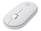 Logitech Pebble Mouse 2 M350s - Ratón - óptico - 3 botones - inalámbrico - Bluetooth - blanco