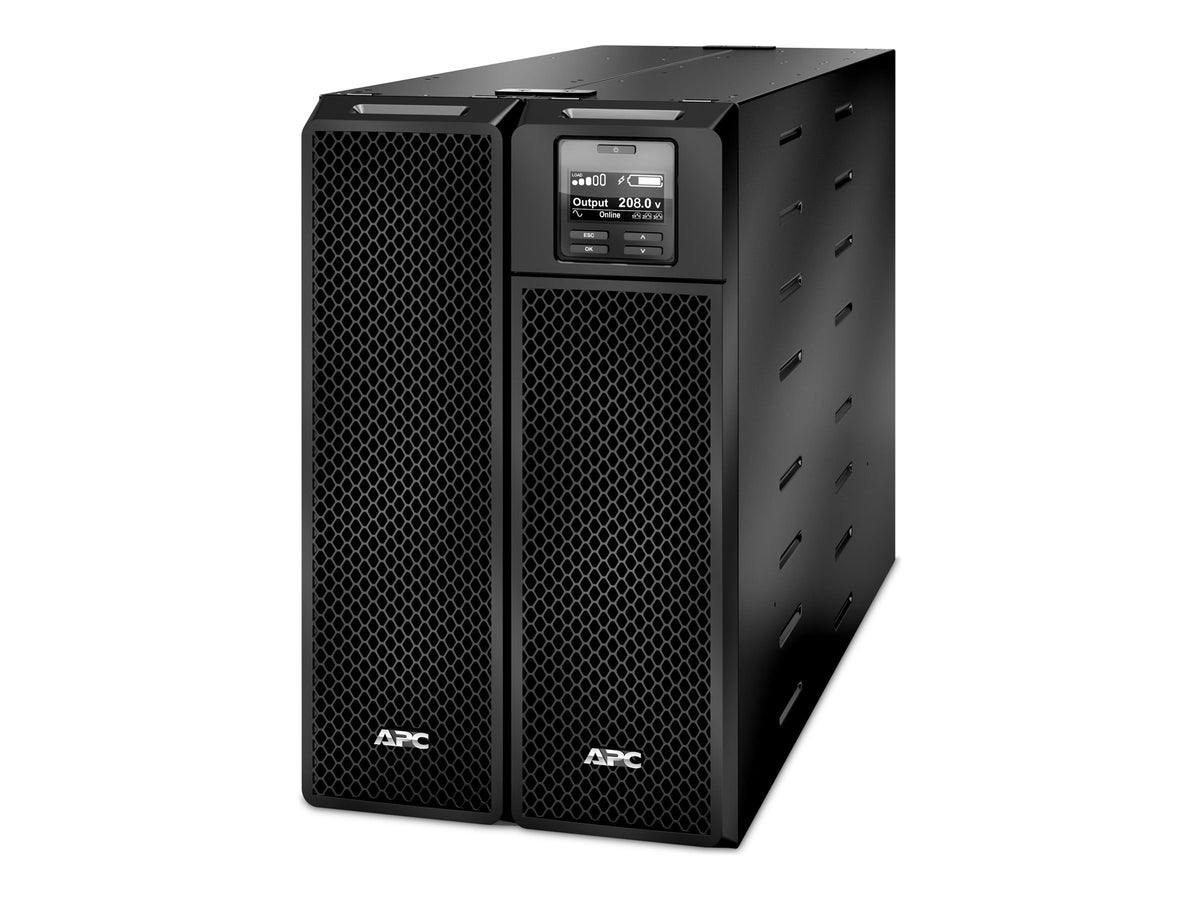 APC Smart-UPS SRT 5000VA - UPS (montaje en rack / externo) - CA 208 V - 4250 vatios - 5000 VA - Ethernet 10/100, USB - conectores de salida: 15 - negro - con Transformador reductor de 208/240 V a 120 V