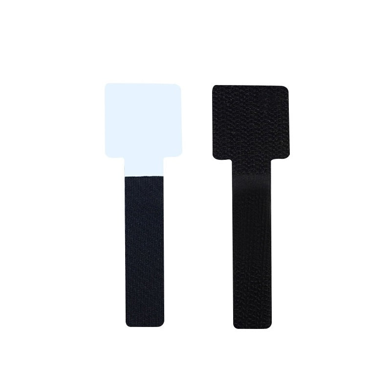Correa de velcro con adhesivo para organizar cable, 3cm x 9cm, color negro (10 Unidades)