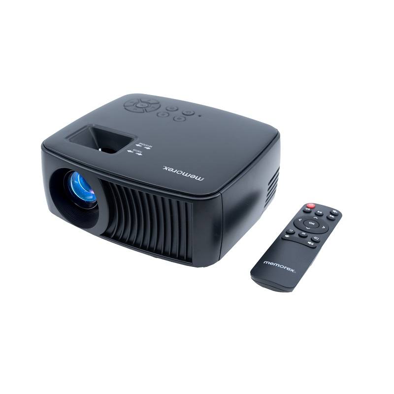 Proyector Bluetooth MEMOREX 720P PJS100, 90 Lumenes ANSI, con HDMI, USB, AV y salida de Audio