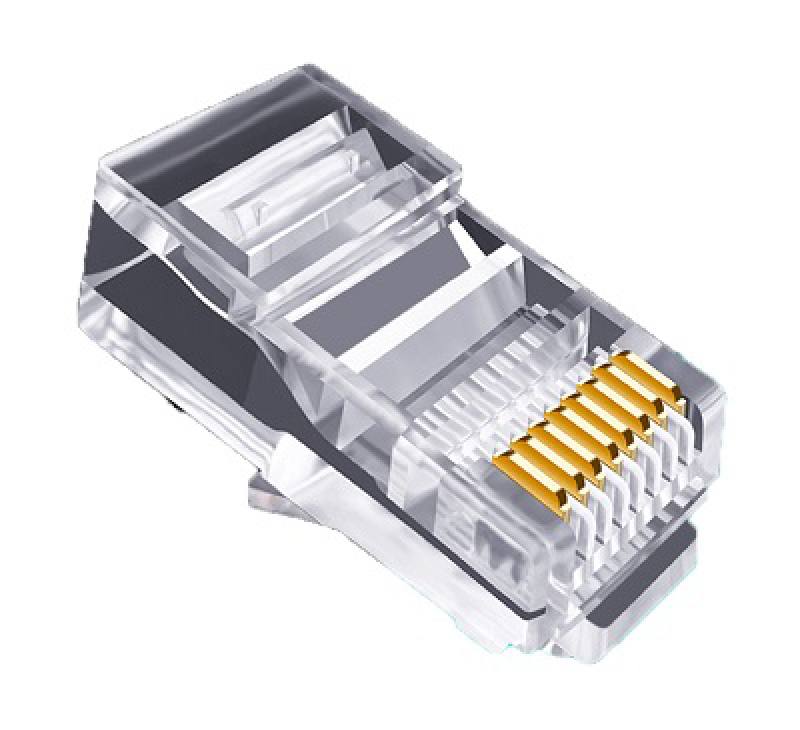 Conector de red RJ45 perforado, Cat6 para cable Ethernet, EZRJ45