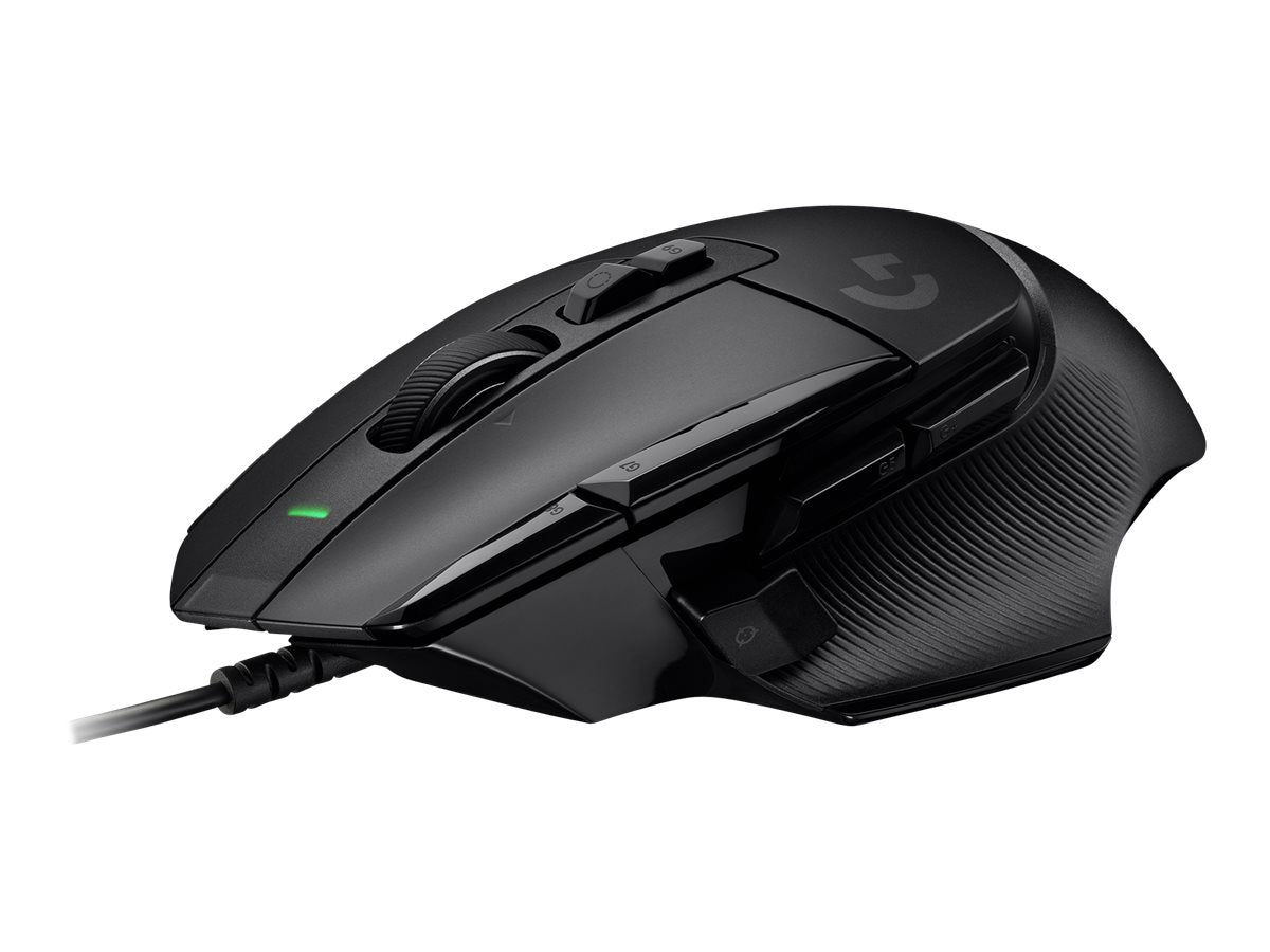Logitech G502 X Wired Gaming Mouse - LIGHTFORCE hybrid optical-mechanical primary switches, HERO 25K gaming sensor, compatible with PC - macOS/Windows - Black - Ratón - óptico - cableado - USB - negro