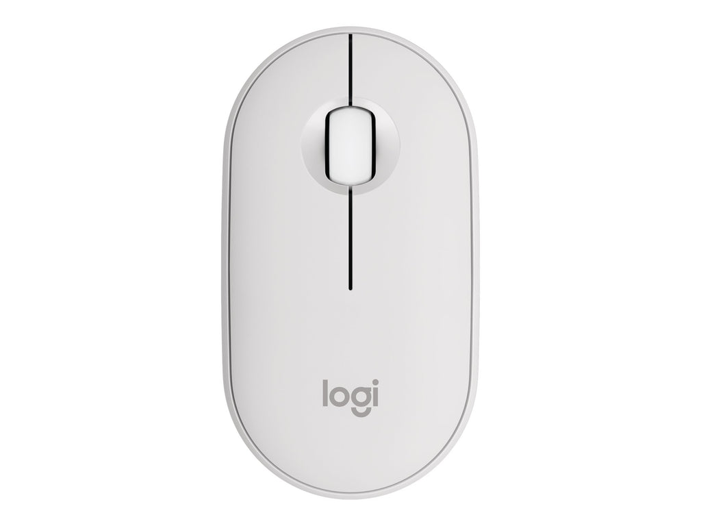Logitech Pebble Mouse 2 M350s - Ratón - óptico - 3 botones - inalámbrico - Bluetooth - blanco