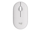 Logitech Pebble Mouse 2 M350s - Ratón - óptico - 3 botones - inalámbrico - Bluetooth - blanco