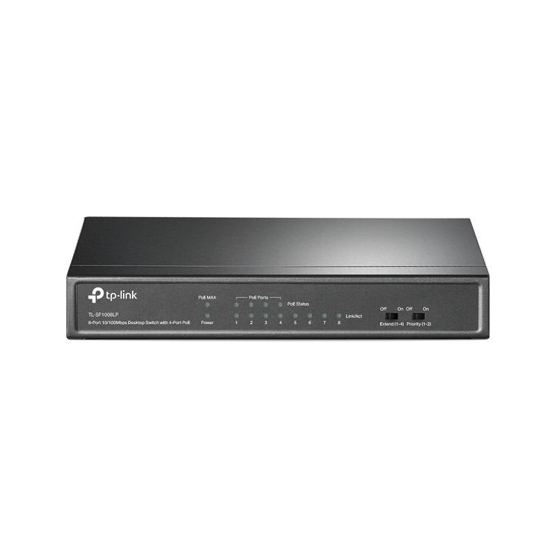 Switch TP-LINK TL-SF1008LP de 8 Puertos a 10/100Mbps con PoE en 4 puertos