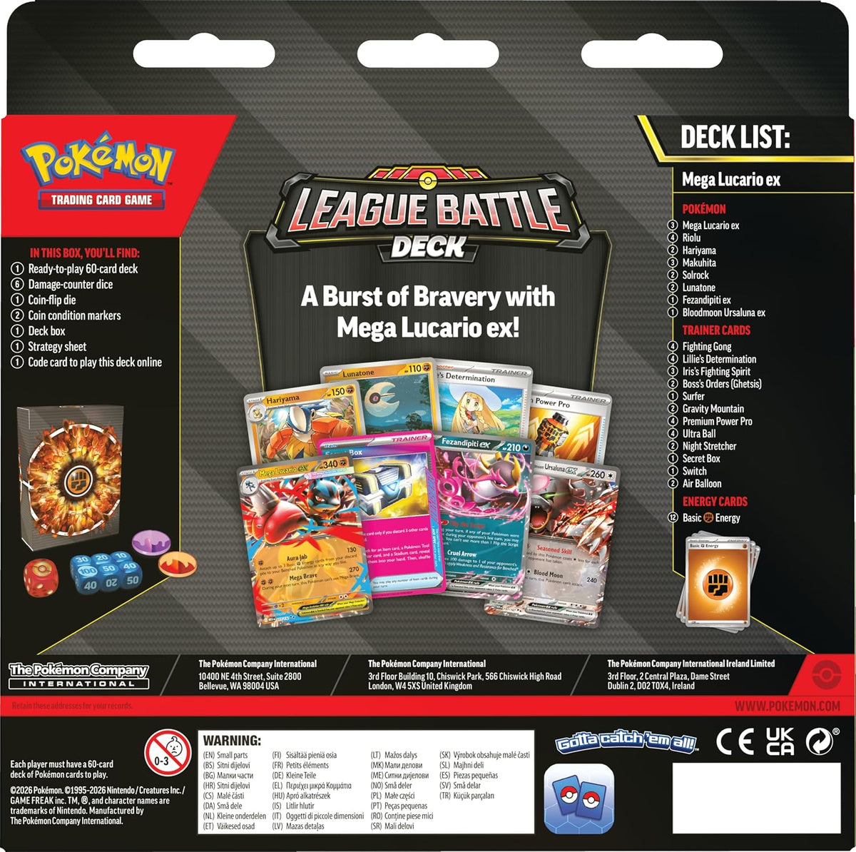Pokémon TCG: MegaLucario ex League Battle Deck