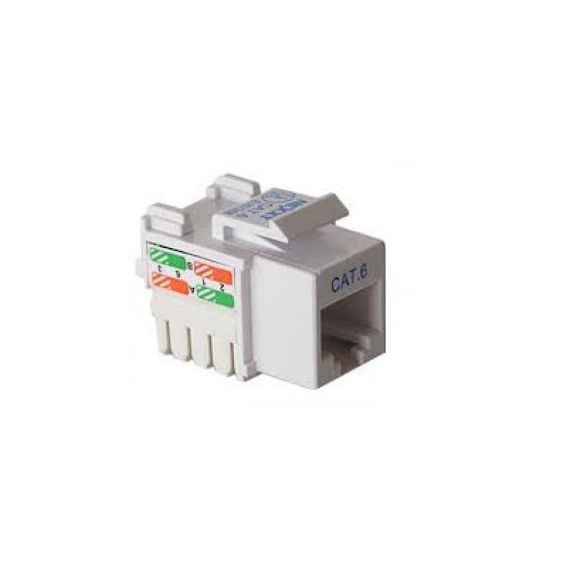 JACK RJ-45 PARA RED CAT6-BLANCO CHICO