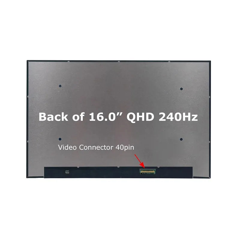 Pantalla para laptop Lenovo, de 16.0" QHD, IPS, 240Hz, 40 pines, Sin marco, (5D11L40981)