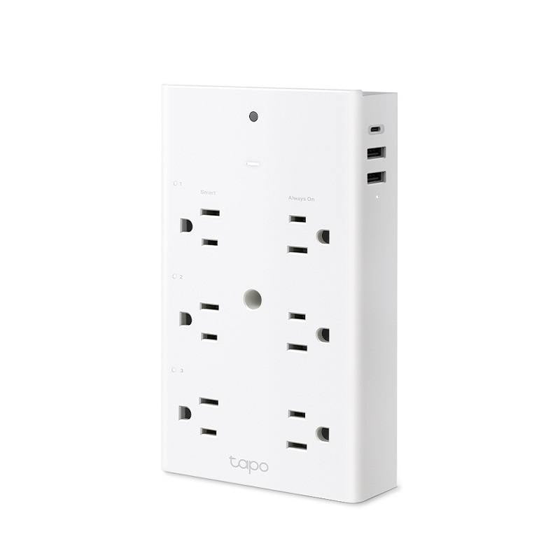 Regleta de pared TP-LINK Tapo P306, Smart Wi-Fi, de 6 Salidas y 3 Puertos USB 5V 2.4A