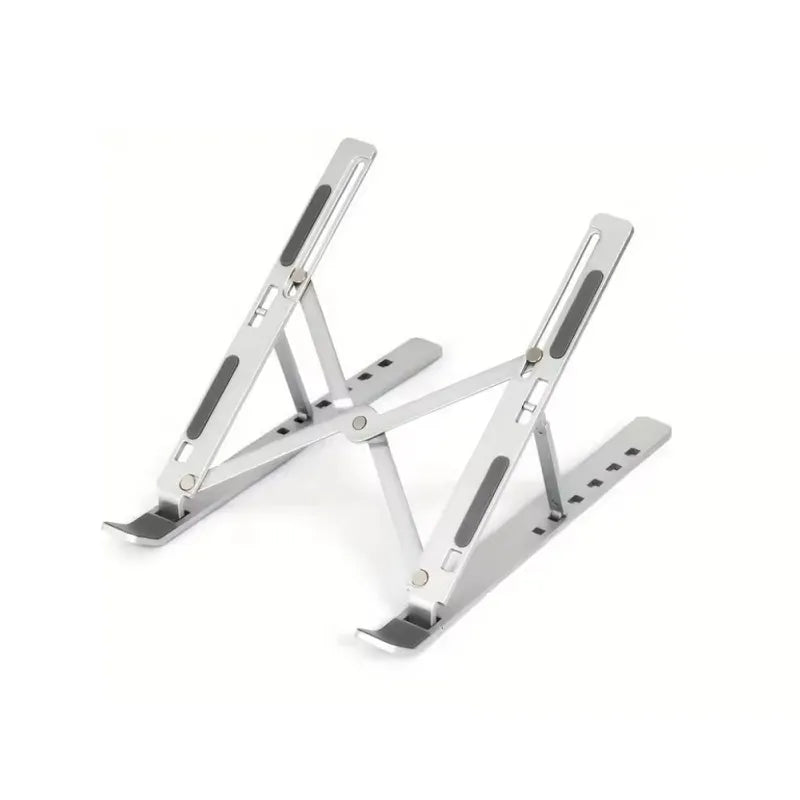 Base T-VISION AW221604, diseño plegable para Tablets y Laptops de hasta 16", color Plateado