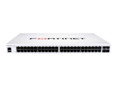 Fortinet FortiSwitch 148F-FPOE - Conmutador - Gestionado - 48 x 10/100/1000 (PoE+) + 4 x 10 Gigabit SFP+ - flujo de aire lateral hacia atrás - montaje en rack - PoE+ (740 W)