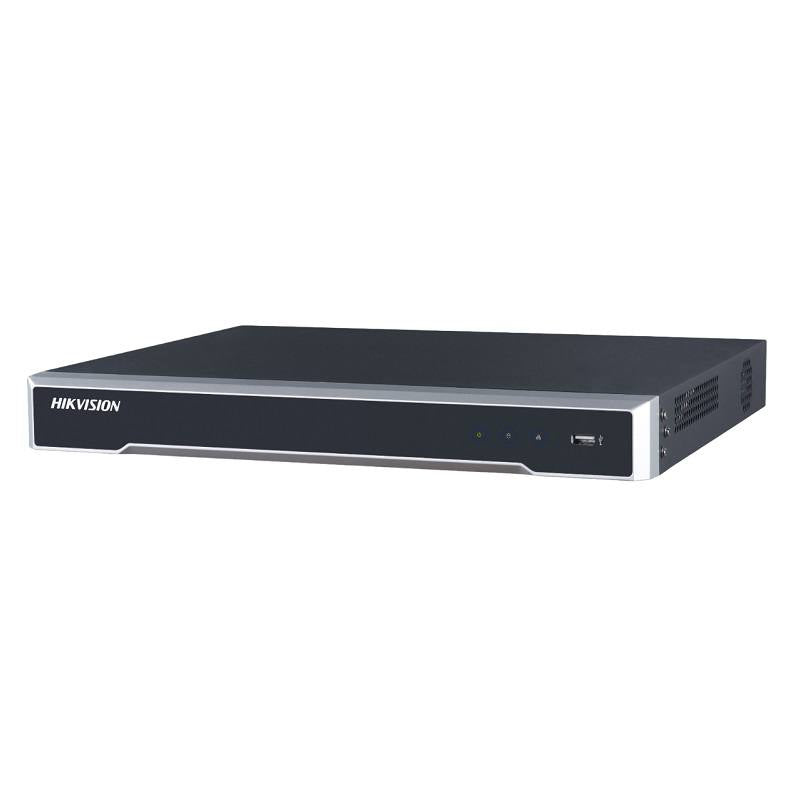 NVR Hikvision 16CH H.264/H.265 4K, 16 POE, Graba hasta 8MP HDMI/VGA, Hasta 2x8TB