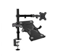 Soporte de mesa KLIP XTREME para monitor y laptop, 13" a 32", 180° de rotación, 8kg / 4,49kg