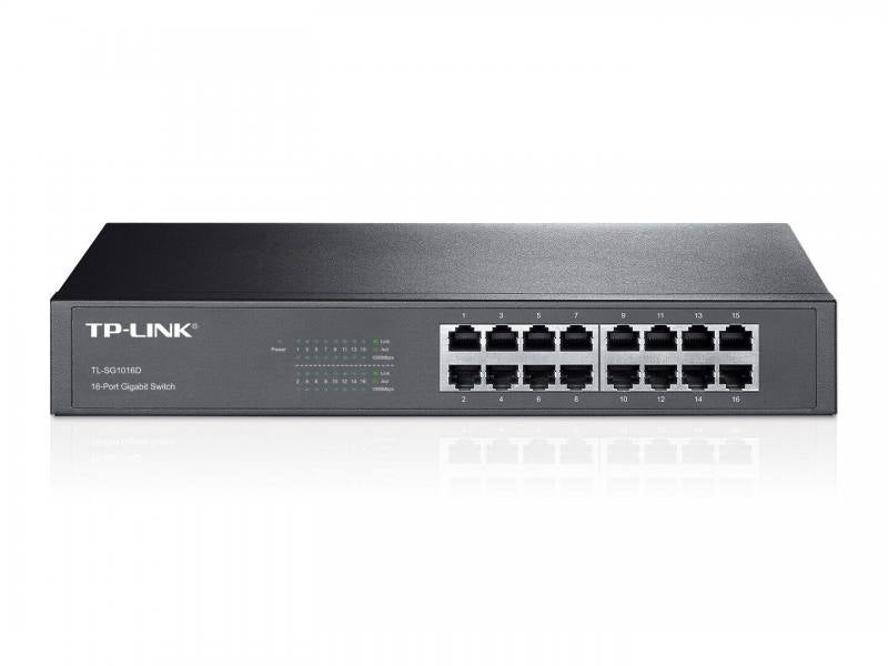 Switch GigaBit TP-LINK TL-SG1016D De 16 Puertos 10/100/1000M, Tipo Escritorio/Rack