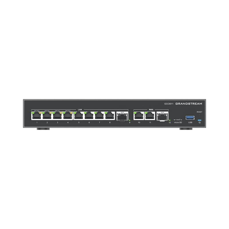 Router GrandStream GCC6011 de 10 Puertos Gigabit (4x PoE) + 2x SFP 2.5 Gigabit