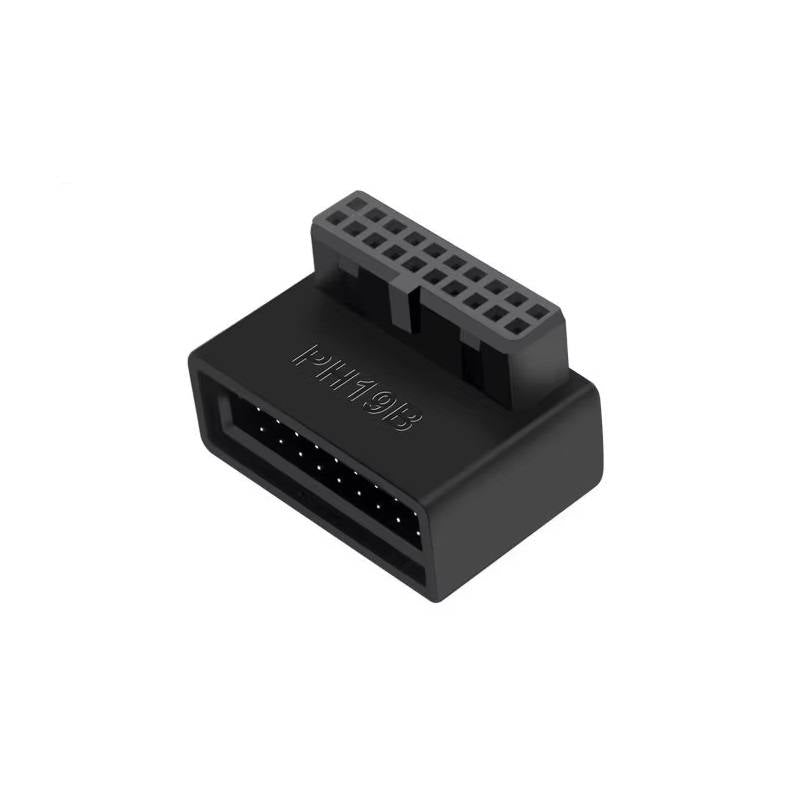 Adaptador de cabezal USB 3.0 19P/20P 90° Grados, tipo B