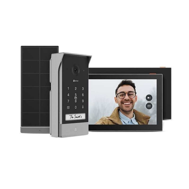 Kit Intercom IP EZVIZ EP7, Pantalla a Color de 7", cámara 3MP 2K, audio bidireccional, IR 6m, microSD hasta 512GB
