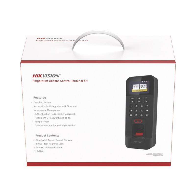 Kit De Control De Acceso HIKVISION DS-KAS261, Lector De Huellas Y Tarjetas, Compatible Con La APP Hik-Connect