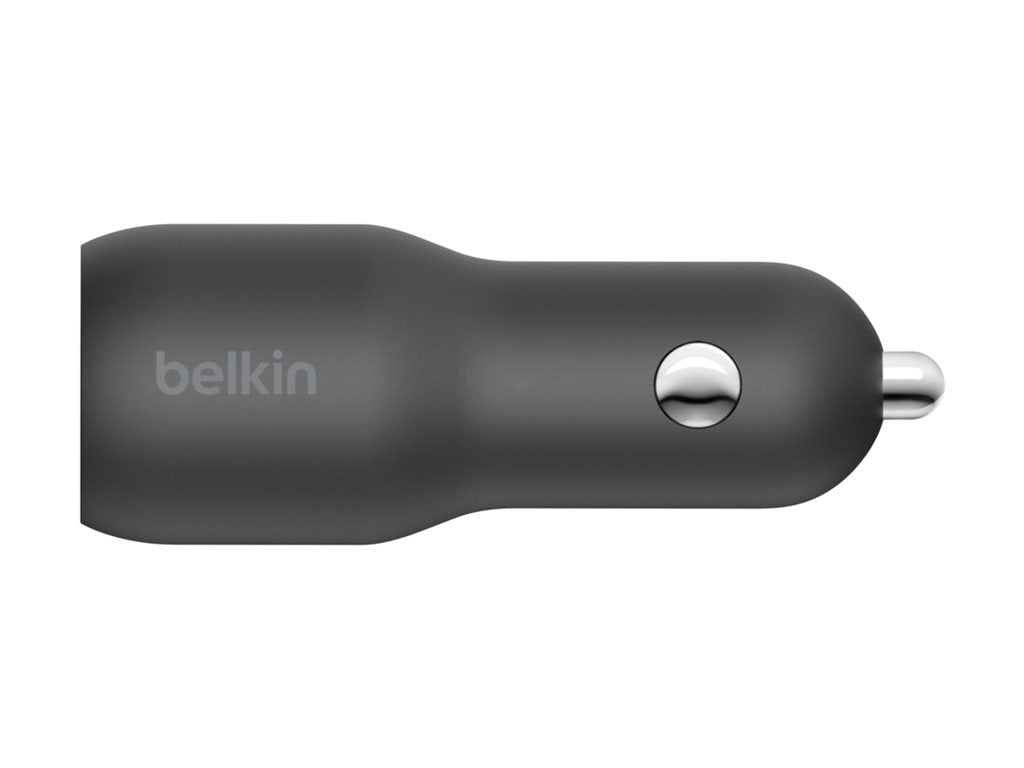 Belkin BoostCharge Dual Car Charger - Car power adapter - 37 Watt - PD 3.0 - 2 output connectors (USB, 24 pin USB-C)