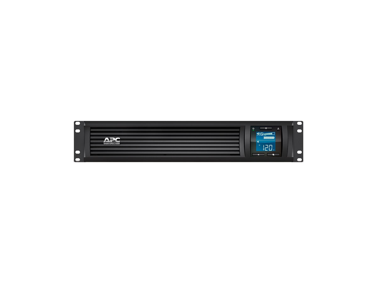 APC Smart-UPS C SMC1500-2UC - UPS (montaje en bastidor) - CA 120 V - 900 vatios - 1440 VA - USB, serial - conectores de salida: 6 - 2U - negro - con APC SmartConnect - para P/N: SCL500RM1UC, SCL500RM1UNC, SMTL1000RM2UC, SMTL750RM2UC, SMX2000LVNCUS, SMX300