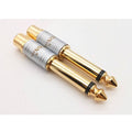 Adaptador de sonido 6.35 mm macho a RCA hembra de 6.5 mm, chapado en oro